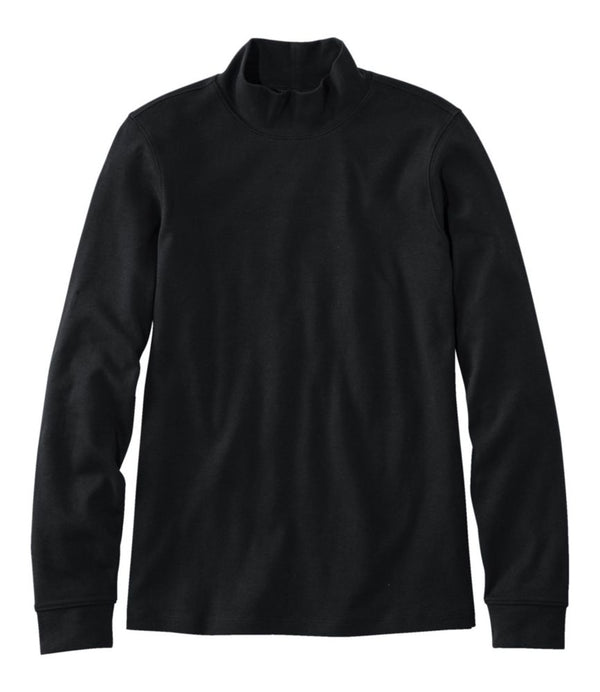 Women's L.L.Bean Interlock Mock-Turtleneck, Long-Sleeve