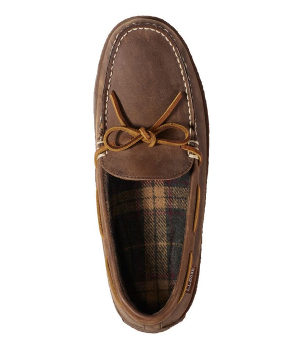 Men's Handsewn Slippers, Flannel-Lined