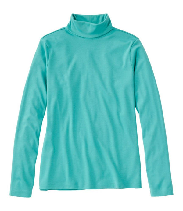 Women's Pima Cotton Turtleneck, Long-Sleeve