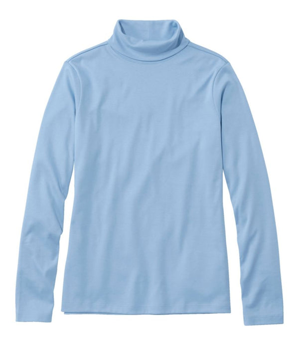 Women's Pima Cotton Turtleneck, Long-Sleeve