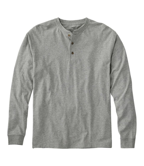 Men's Carefree Unshrinkable Tee, Traditional Fit, Long-Sleeve Henley