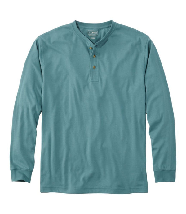 Men's Carefree Unshrinkable Tee, Traditional Fit, Long-Sleeve Henley