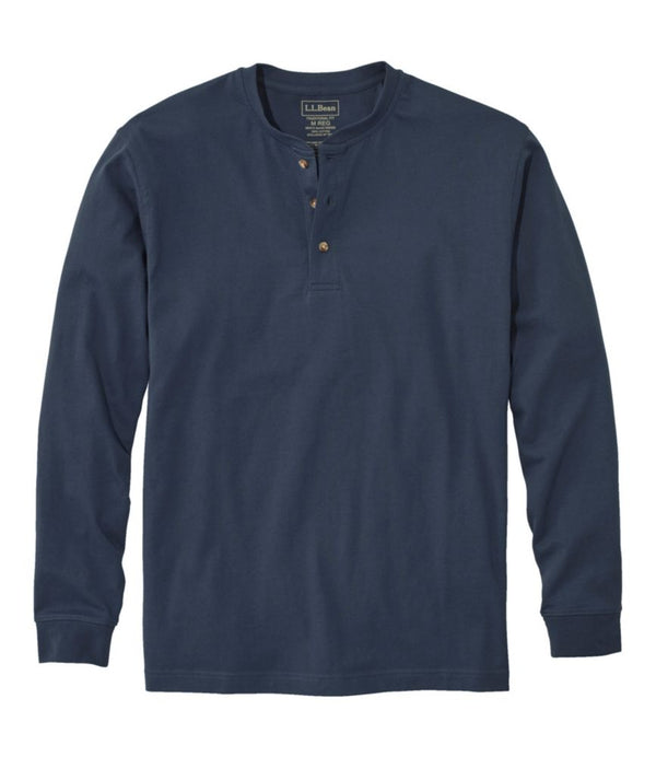 Men's Carefree Unshrinkable Tee, Traditional Fit, Long-Sleeve Henley