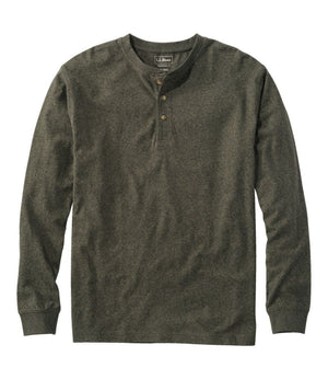 Men's Carefree Unshrinkable Tee, Traditional Fit, Long-Sleeve Henley