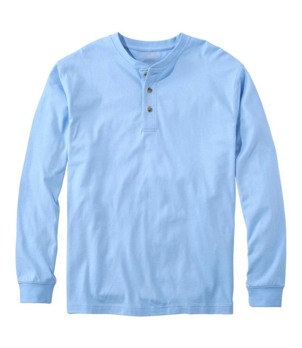 Men's Carefree Unshrinkable Tee, Traditional Fit, Long-Sleeve Henley