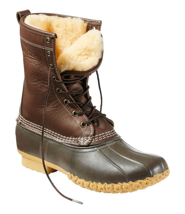 Men's Bean Boots, 10" Shearling-Lined