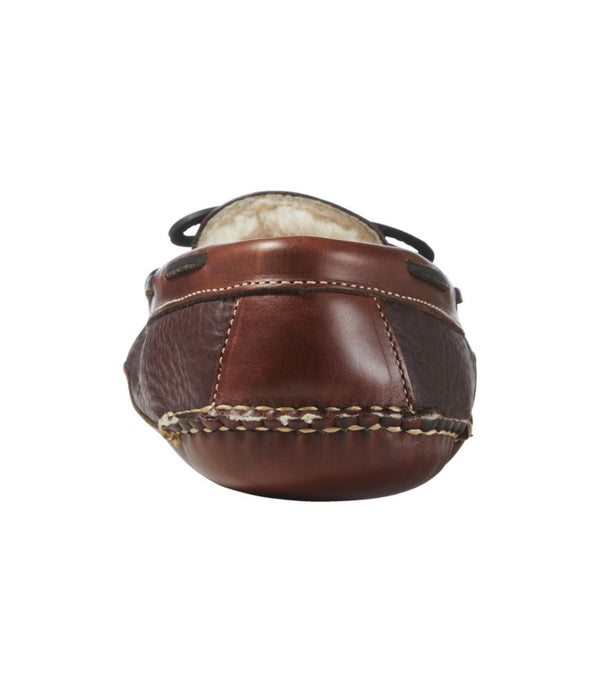 Men's Bison Double-Sole Slippers, Shearling-Lined