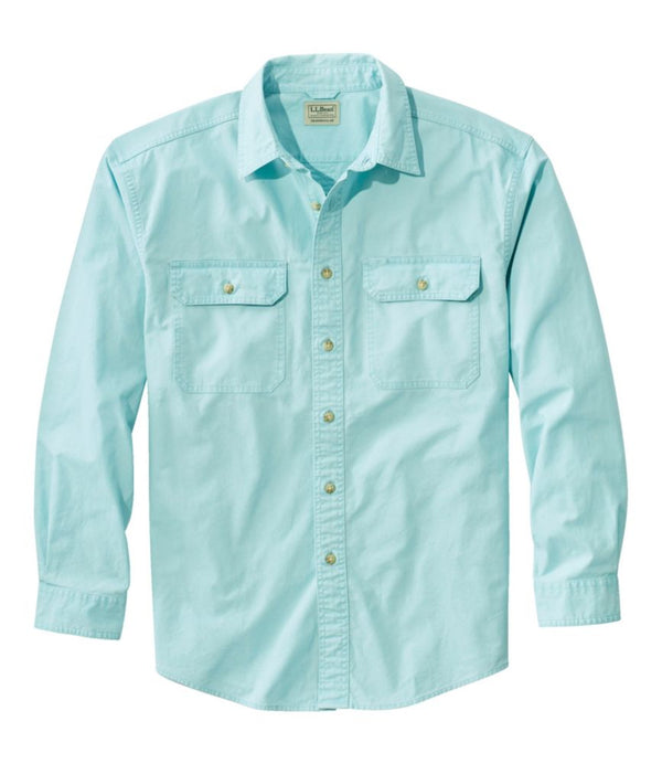Men's Sunwashed Canvas Shirt, Traditional Fit