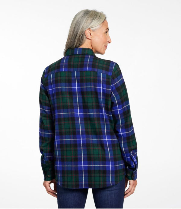 Women's Scotch Plaid Flannel Shirt, Relaxed
