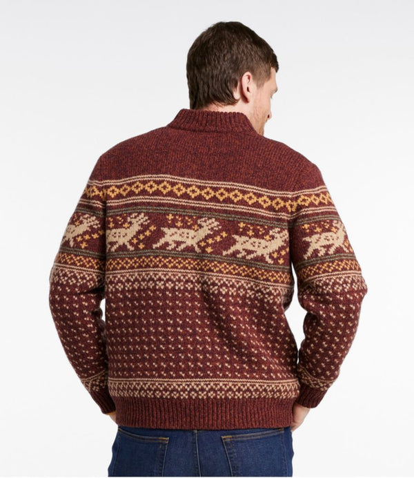 Men's L.L.Bean Classic Ragg Wool Fair Isle Henley Sweater