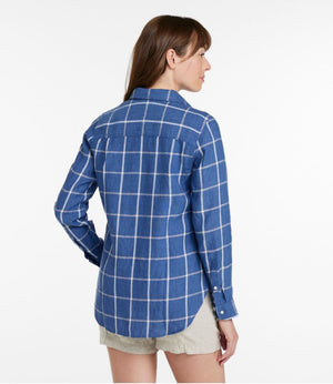 Women's Premium Washable Linen Shirt, Tunic Stripe