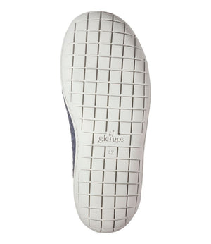 Adults' Glerups Wool Slippers, Open Heel Rubber Outsoles