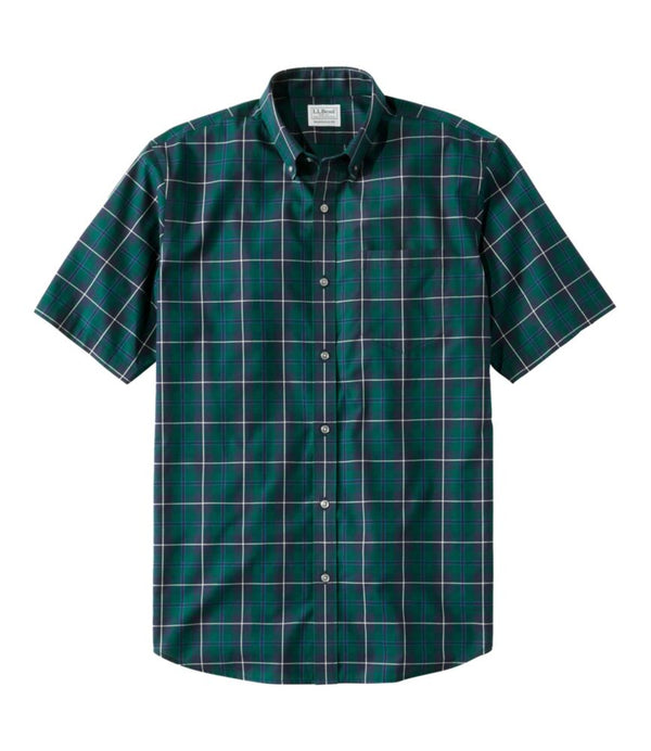 Men's Wrinkle-Free Kennebunk Sport Shirt, Traditional Fit Short-Sleeve Check