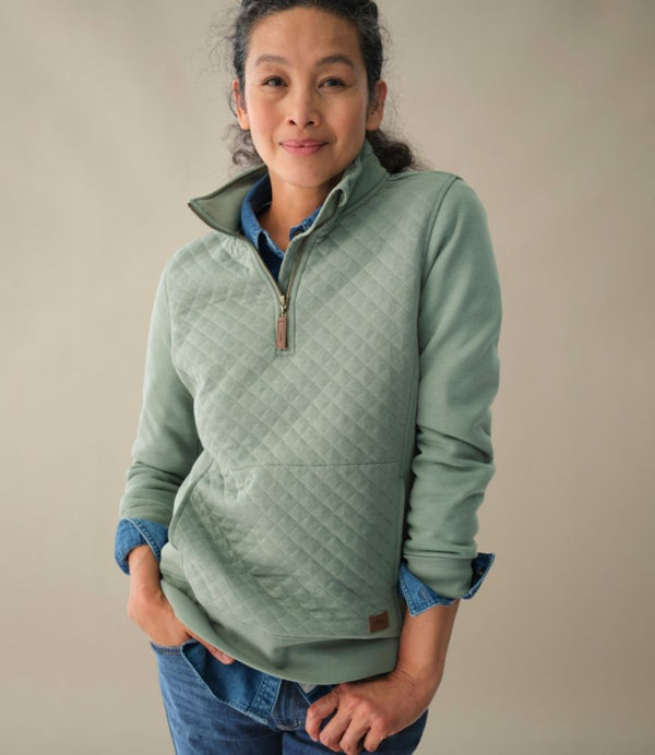 Women's Quilted Quarter-Zip Pullover