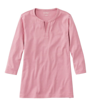 Women's L.L.Bean Tee, Three-Quarter-Sleeve Splitneck Tunic