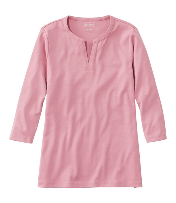 Women's L.L.Bean Tee, Three-Quarter-Sleeve Splitneck Tunic