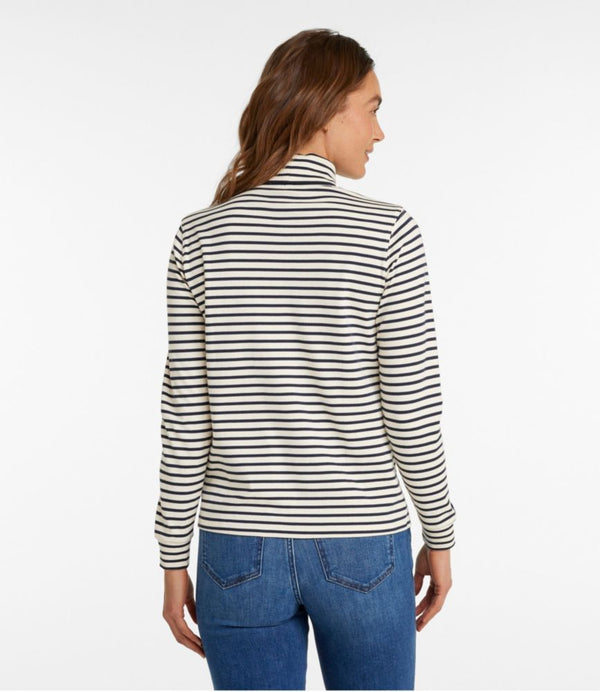 Women's L.L.Bean Interlock Turtleneck, Long-Sleeve Stripe