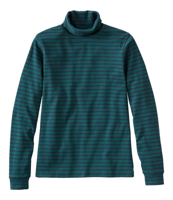 Women's L.L.Bean Interlock Turtleneck, Long-Sleeve Stripe