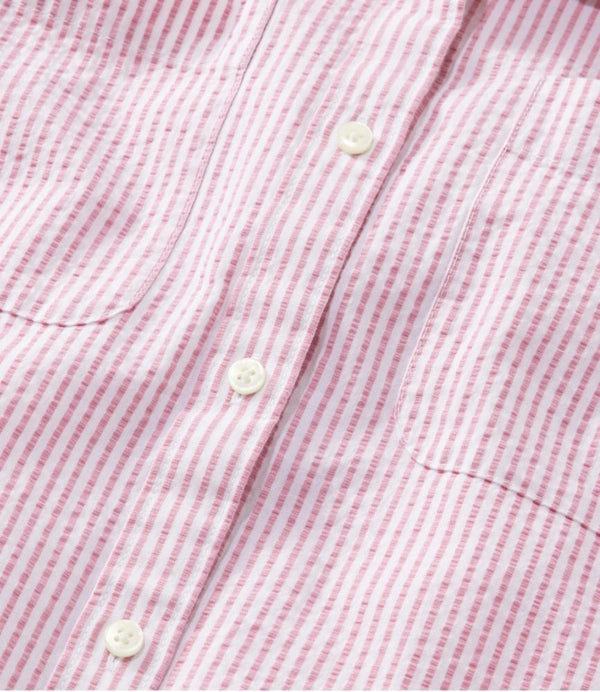 Women's Vacationland Seersucker Shirt, Long-Sleeve