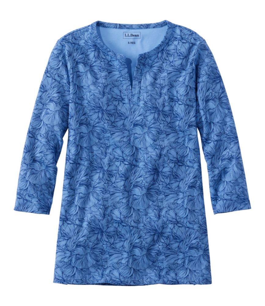 Women's L.L.Bean Tee, Three-Quarter-Sleeve Splitneck Tunic Print