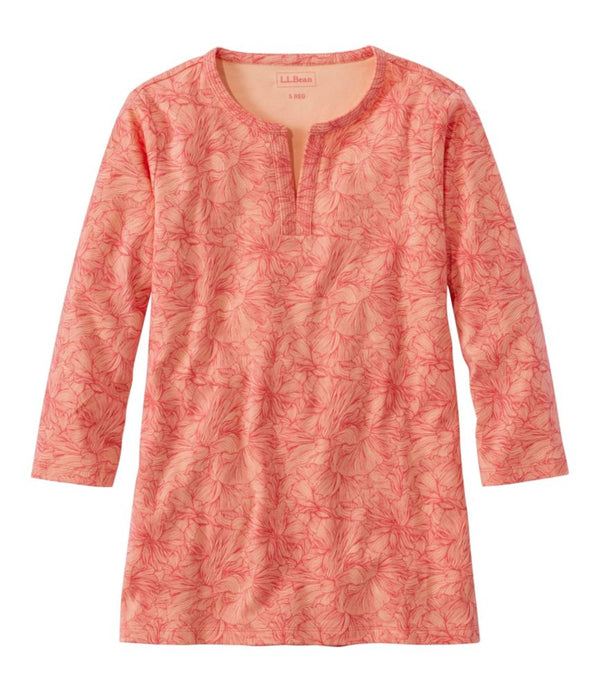 Women's L.L.Bean Tee, Three-Quarter-Sleeve Splitneck Tunic Print