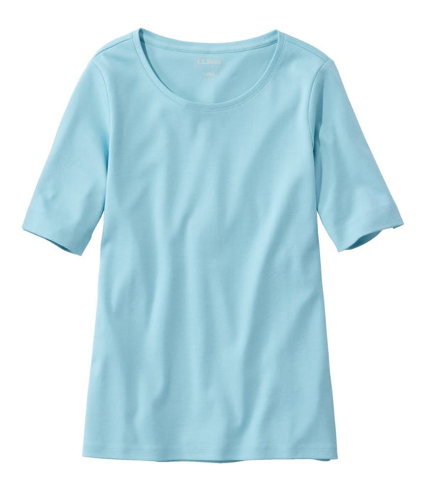 Women's L.L.Bean Jewelneck Tee, Elbow-Sleeve