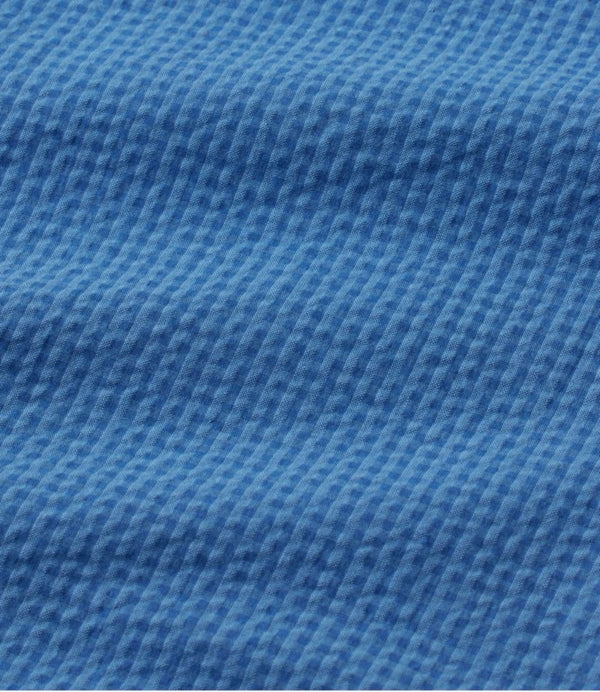 Men's Organic Cotton Seersucker Shirt, Short-Sleeve, Slightly Fitted, Plaid