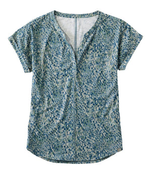 Women's Streamside Tee, Short-Sleeve Splitneck Print