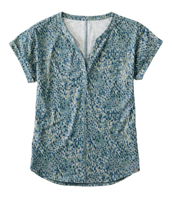 Women's Streamside Tee, Short-Sleeve Splitneck Print