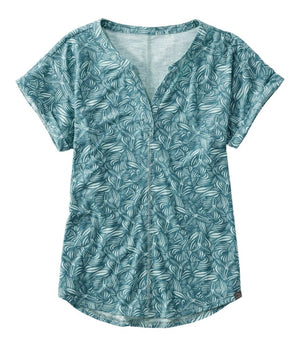 Women's Streamside Tee, Short-Sleeve Splitneck Print