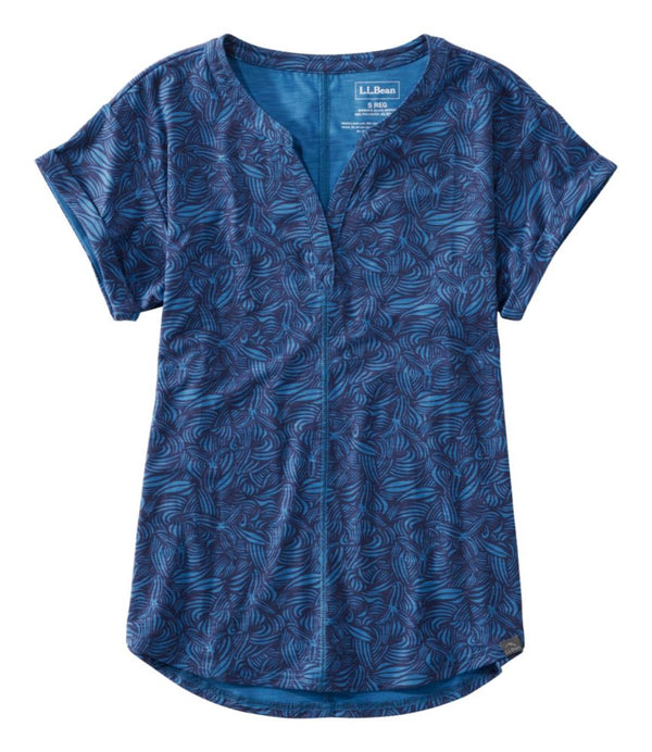 Women's Streamside Tee, Short-Sleeve Splitneck Print