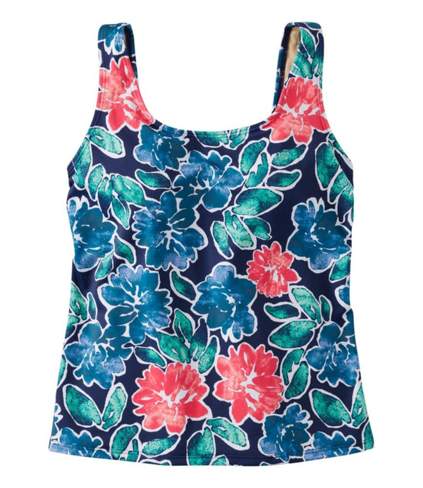 Women's BeanSport Swimwear, Scoopneck Tankini Top Print