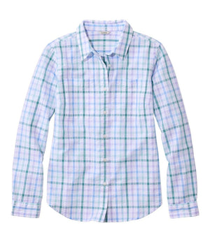 Women's Vacationland Seersucker Shirt, Long-Sleeve Plaid