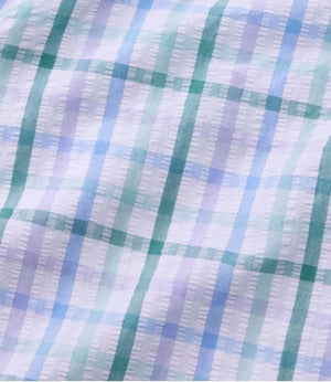 Women's Vacationland Seersucker Shirt, Long-Sleeve Plaid