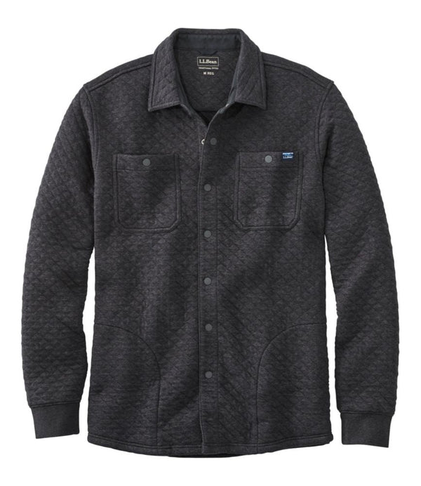 Men's Quilted Sweatshirts, Snap Overshirt