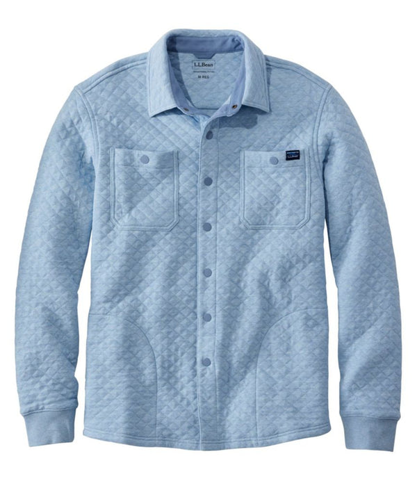 Men's Quilted Sweatshirts, Snap Overshirt