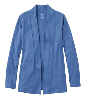 Women's Pima Cotton Open Cardigan, With Pockets