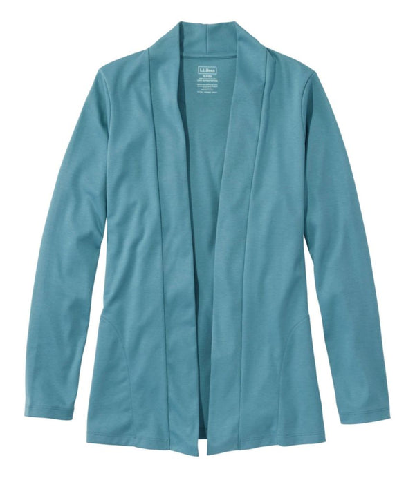 Women's Pima Cotton Open Cardigan, With Pockets