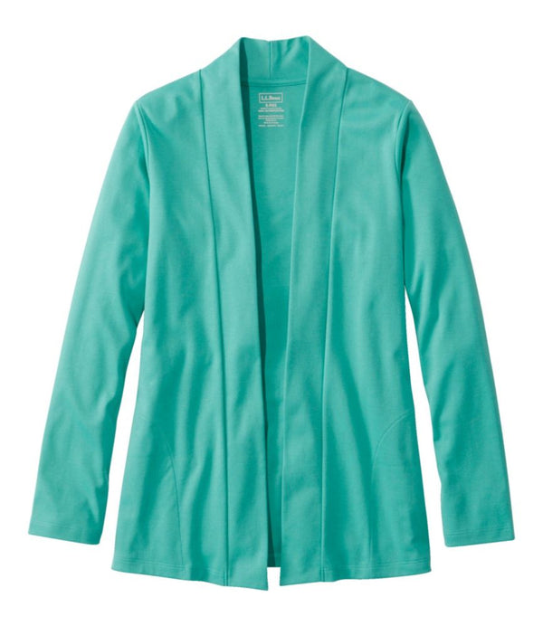 Women's Pima Cotton Open Cardigan, With Pockets