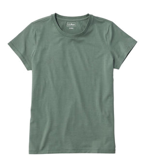 Women's Soft Stretch Supima-Blend Tee, Crewneck Short-Sleeve