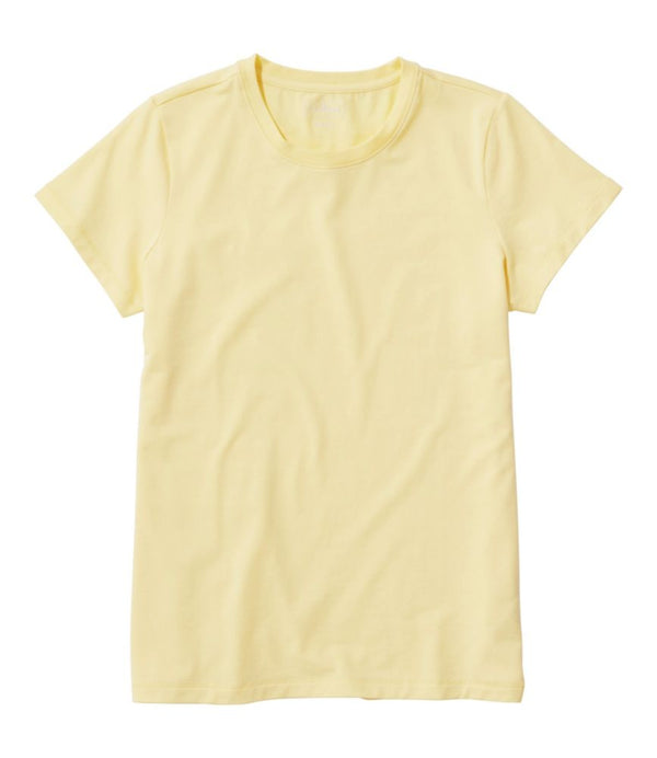 Women's Soft Stretch Supima-Blend Tee, Crewneck Short-Sleeve