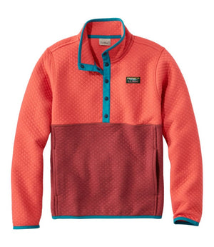 Kids' Quilted Quarter-Snap Pullover, Colorblock