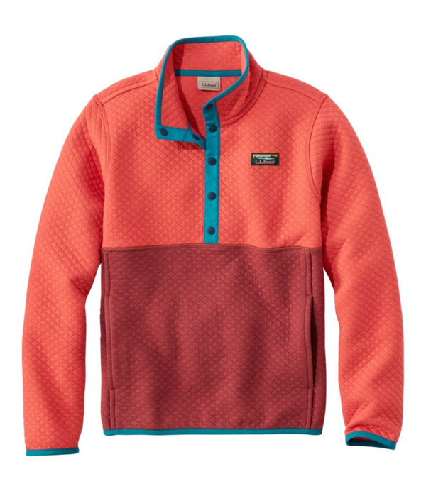 Kids' Quilted Quarter-Snap Pullover, Colorblock