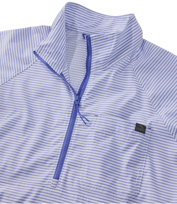Women's Everyday SunSmart® Woven Shirt, Quarter-Zip Pullover Colorblock