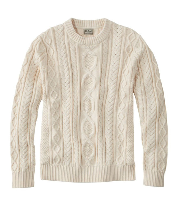 Men's Bean's Heritage Soft Cotton Fisherman Sweater, Crewneck