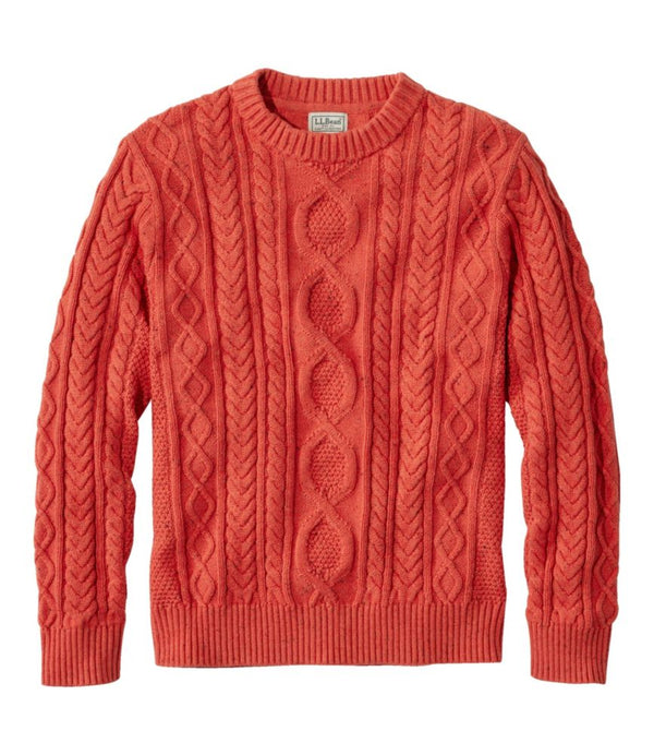Men's Bean's Heritage Soft Cotton Fisherman Sweater, Crewneck