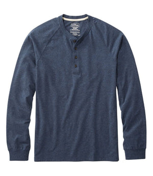 Men's Comfort Stretch Pima Tee Shirt, Long-Sleeve Henley