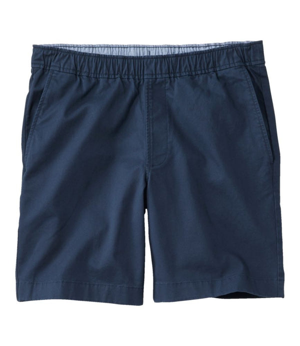 Men's Lakewashed Stretch Khaki Shorts, Pull-On, 8"