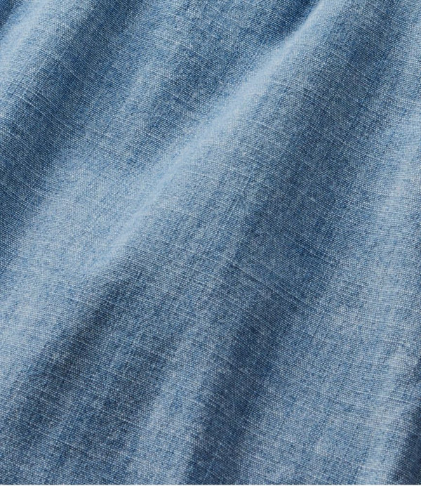 Women's Lakewashed Pull-On Chinos, Mid-Rise Wide-Leg Chambray