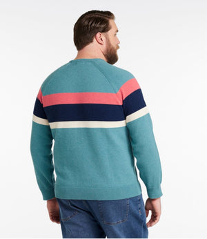 Men's Wicked Soft Cotton/Cashmere Sweater, Crewneck, Stripe